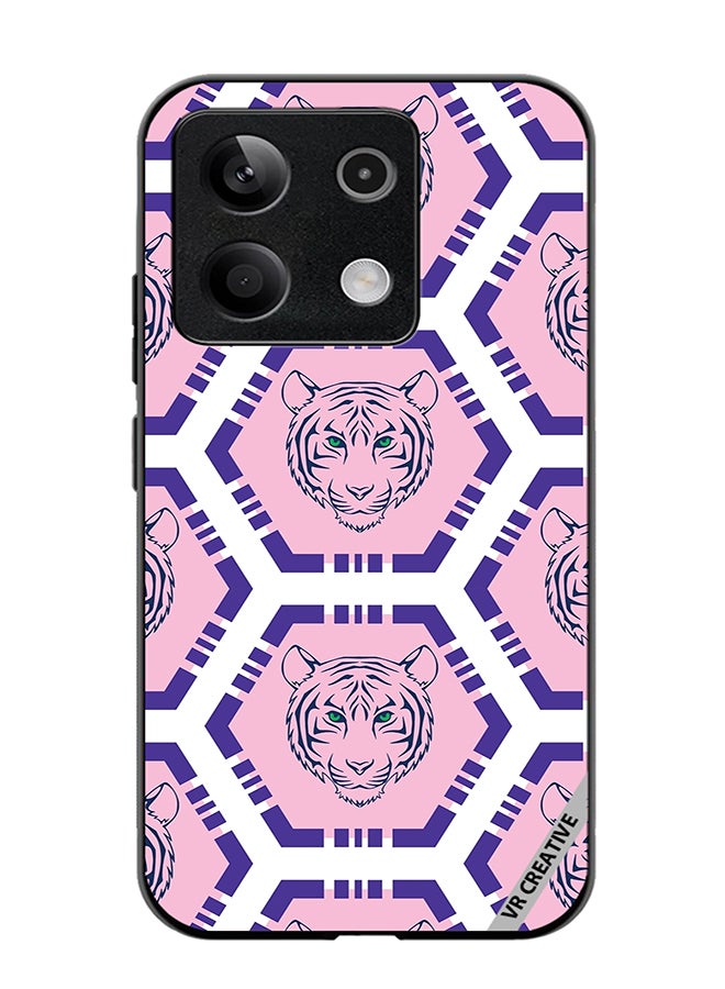 VR CREATIVE Protective Case Cover For Xiaomi Poco X6 Tiger Pink And Purple Design Multicolour - Image 1