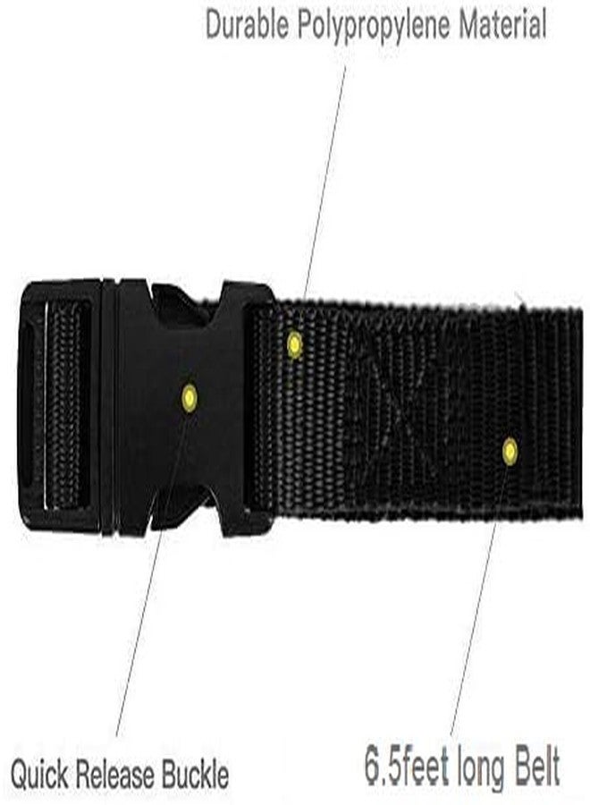 iCONY 4 Piece Luggage Strap with Quick Release Buckle, Adjustable Suitcase Straps and Heavy Duty Strap Buckle Packing Straps Travel Accessories, (1 inch, Black) - Image 4
