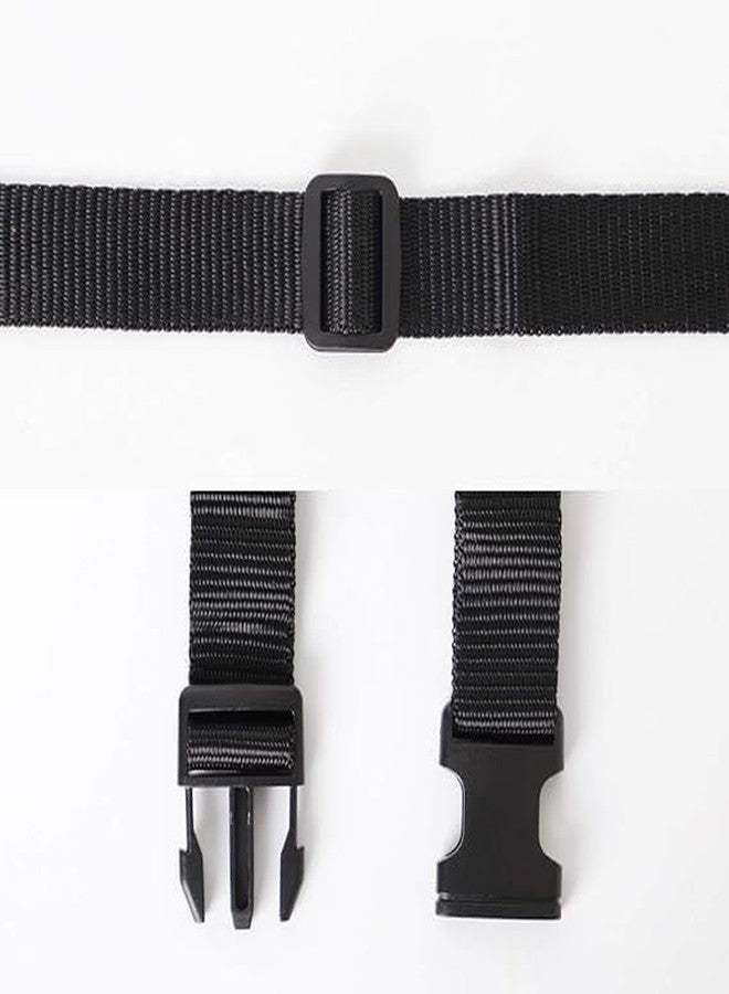 iCONY 4 Piece Luggage Strap with Quick Release Buckle, Adjustable Suitcase Straps and Heavy Duty Strap Buckle Packing Straps Travel Accessories, (1 inch, Black) - Image 5