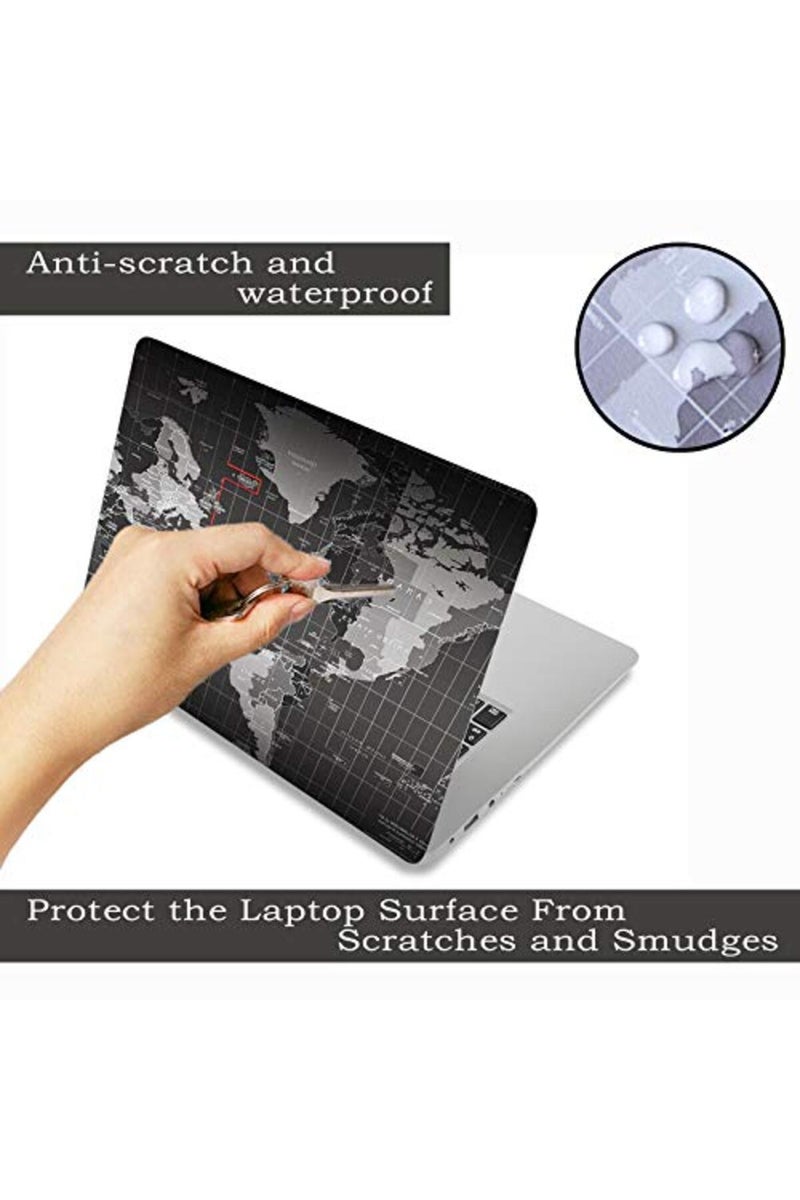 BPA Laptop Skin Sticker Decal, 12" 13" 13.3" 14" 15" 15.4" 15.6 inch Laptop Vinyl Skin Sticker Cover Art Protector Notebook PC, Decorative Waterproof Removable, Cool World Map - Image 2