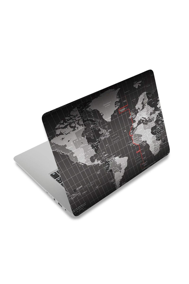 BPA Laptop Skin Sticker Decal, 12" 13" 13.3" 14" 15" 15.4" 15.6 inch Laptop Vinyl Skin Sticker Cover Art Protector Notebook PC, Decorative Waterproof Removable, Cool World Map - Image 1