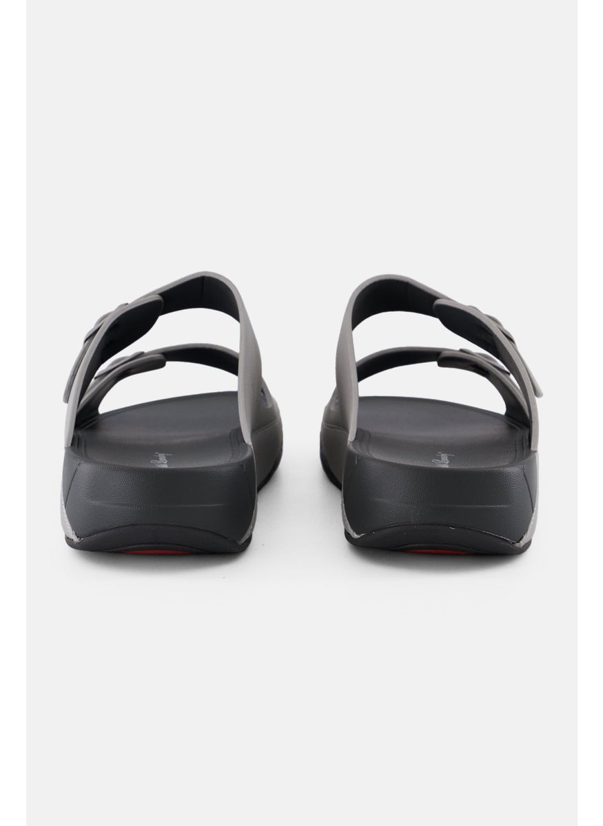 English Laundry Men 2 Strap Slip On Arabic Sandals, Light Grey  - Image 2