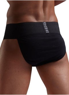 omtex Athletic Tokyo Cotton Stretchable Supporter Back Covered with Cup Pocket, Ideal for Workout and Sports Quick Dry Moisture Wicking Underwear Black - 2X-Large  - Image 2