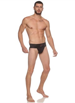 omtex Athletic Tokyo Cotton Stretchable Supporter Back Covered with Cup Pocket, Ideal for Workout and Sports Quick Dry Moisture Wicking Underwear Black - 2X-Large  - Image 4