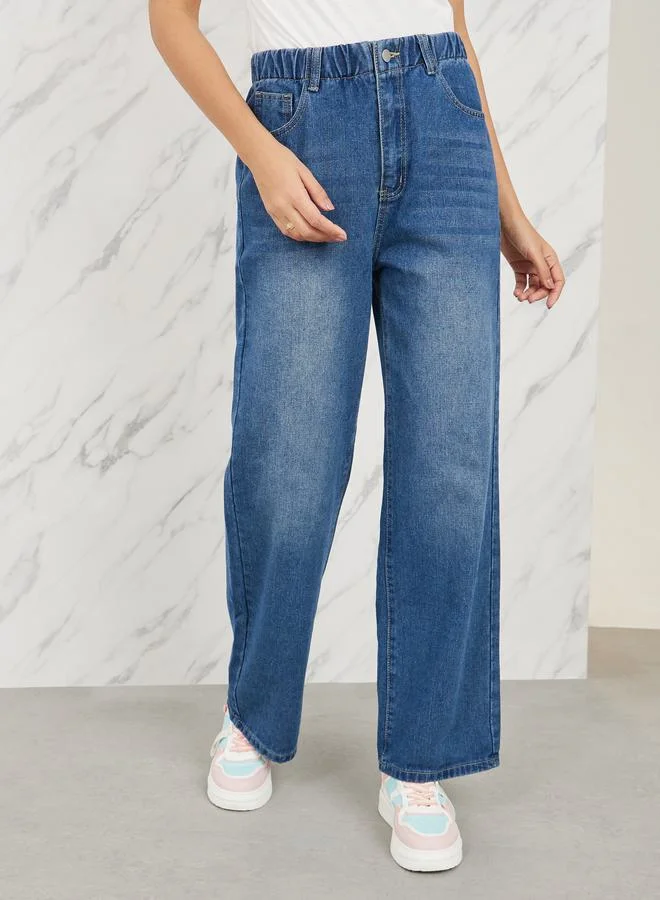 Styli Relaxed High Fade Jeans