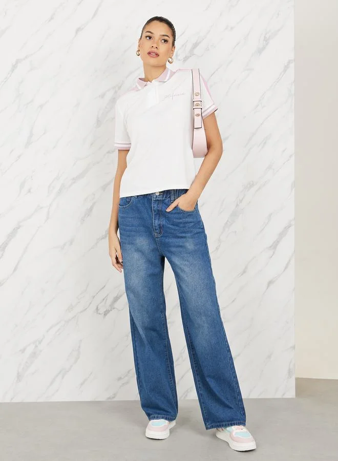 Styli Relaxed High Fade Jeans