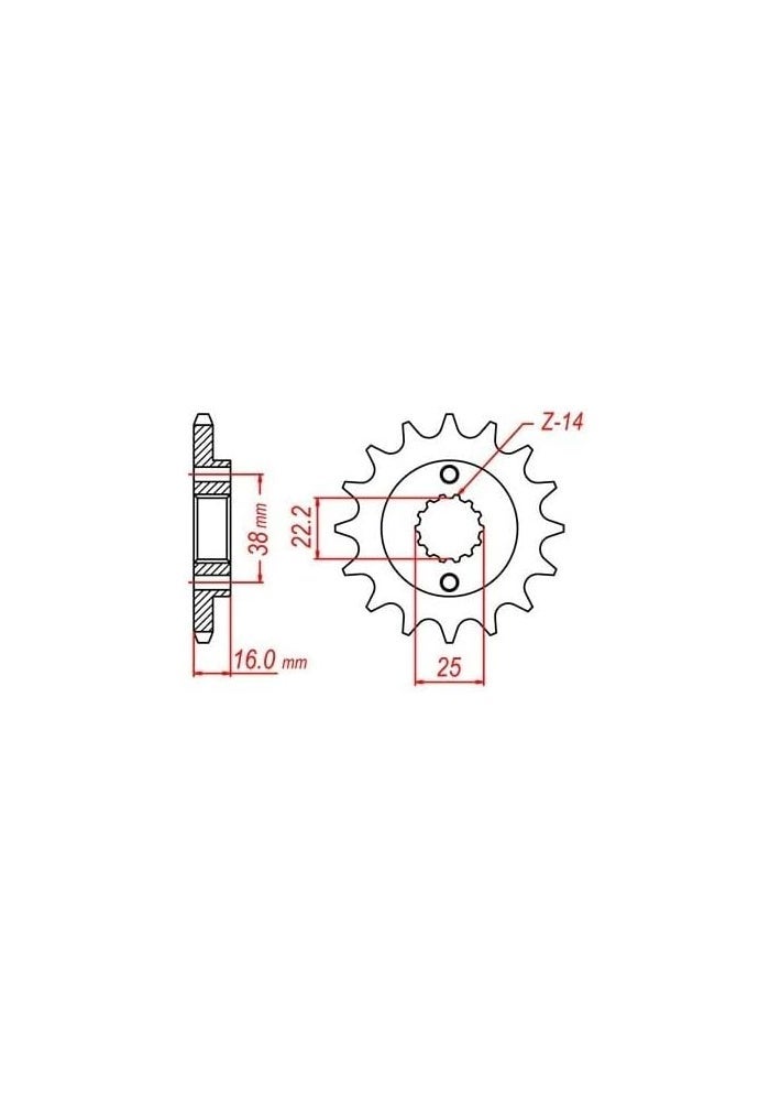 Wivplex 520 Motorcycle Front Sprocket for Ducati - Image 2
