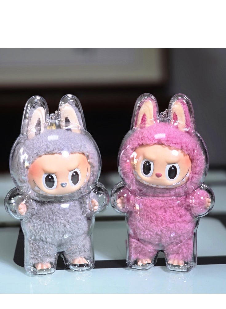 Generic - Standing Labubu Version 1, Clear Acrylic Hard Case for Protecting Precious Dolls. (Case Only) - Image 1