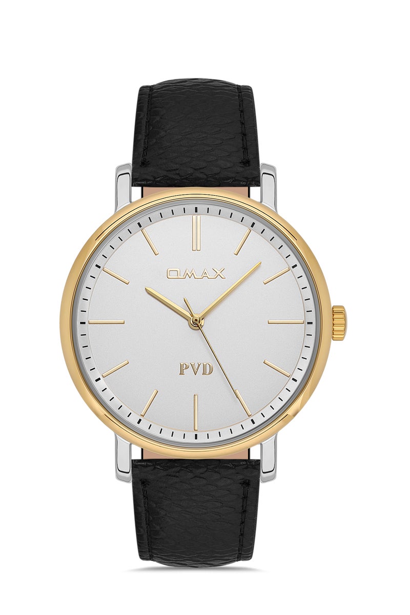 OMAX MEN’S Wrist-Watch | Analog | Leather Strap | Elegant Design - Image 1