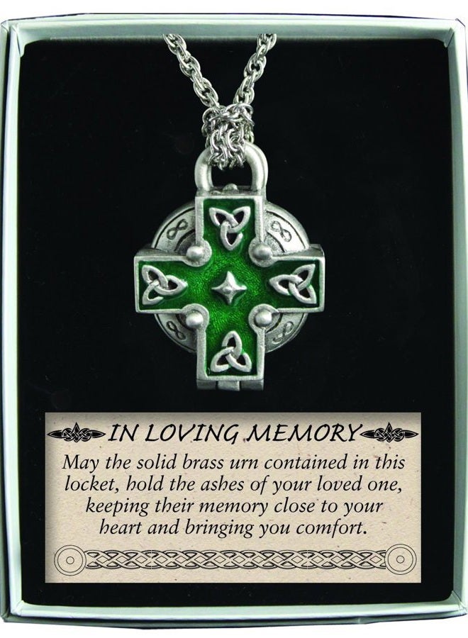 Celtic Memorial Locket on 24-Inch Chain