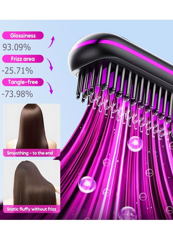 Portable Straightener Brush, LED Display Rechargeable Cordless Straightening Irons Comb for Women Short Long Hair（White） - Image 3