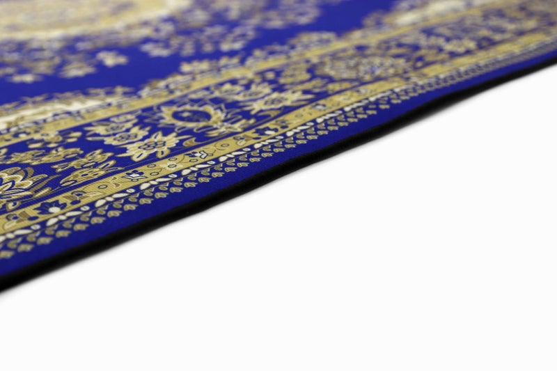 القفاري سجاد بشاير بنقوش عربية تراثية أنيقة تضفي فخامة على المجالس، 100×200 سم، أزرق - Image 3