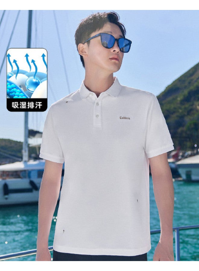 Cabbeen Cool-feel Polo Shirt Men, High-end Style, Collared Short-sleeve T-shirt Men's Clothing Summer - Image 1