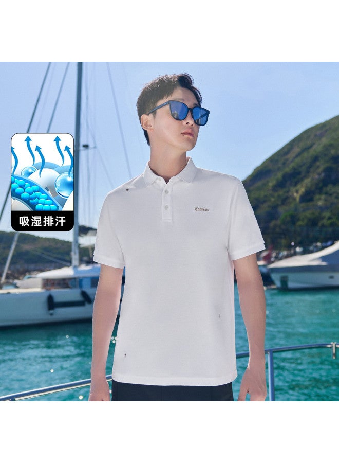 Cabbeen Cool-feel Polo Shirt Men, High-end Style, Collared Short-sleeve T-shirt Men's Clothing Summer - Image 2