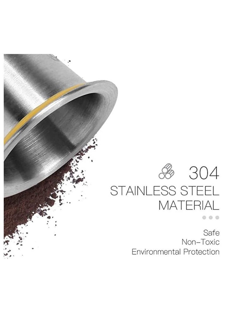 ريكابس كبسولات قهوة نيسبريسو ماركة ريكابس معدنية قابلة لإعادة الملء  (3 كبسولات حجم أصلي + 120 غطاء) - Image 2