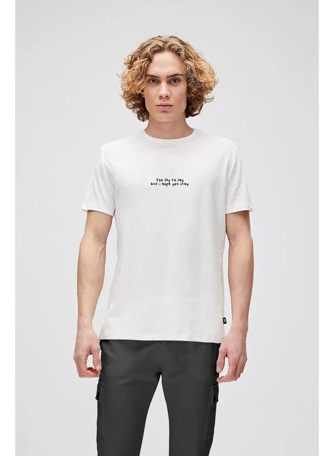 Bad Bear Too Shy Men's White T‑Shirt Off‑White.