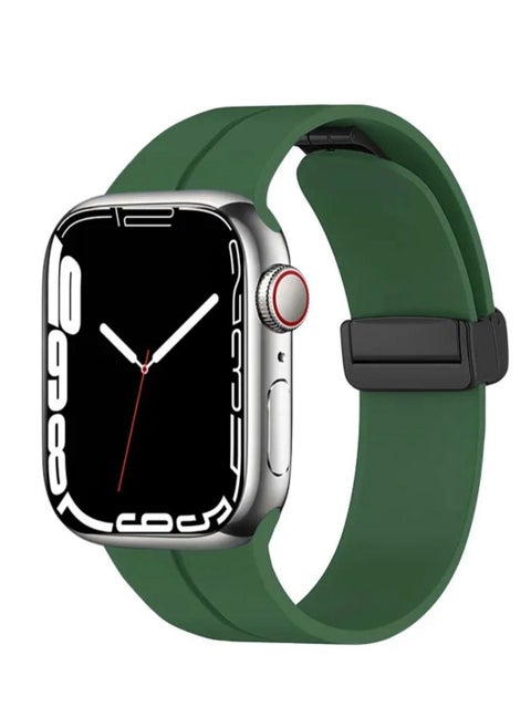 Silicone Replacement Band for Apple Watch 42/44/45/49mm Series 8 Ultra Green