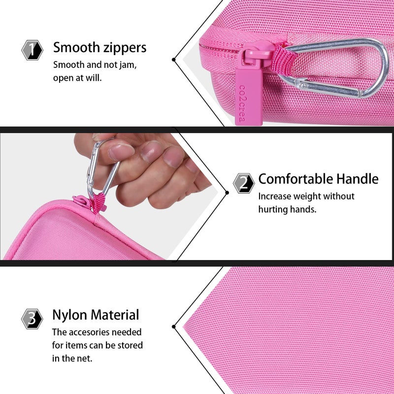 co2CREA Hard Case Compatible with CAMKORY/Lecran/KODAK PIXPRO/VAHOIALD/AiTechny Digital Camera Video Camera, Pink - Image 5