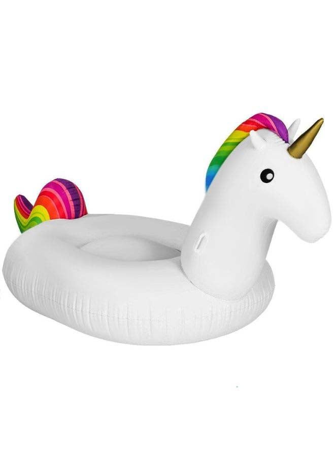 Generic Inflatable Unicorn Shaped Floating Mat Swimming Ring 35x25x13cm  - Image 1