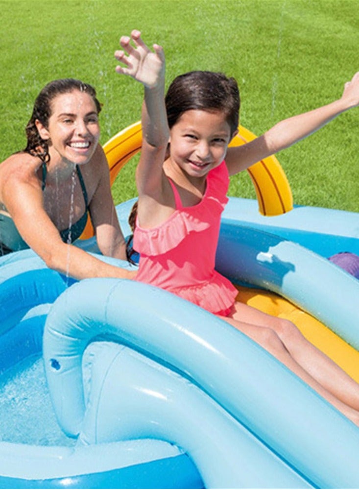 INTEX Unique flamingo Inflatable Swimming Pool With Slide,Animal Cartoon Water Slide Play Center,Kid Portable Inflatable Spray Water Pool,Security Lightweight Funny 244×198×71CM - Image 4