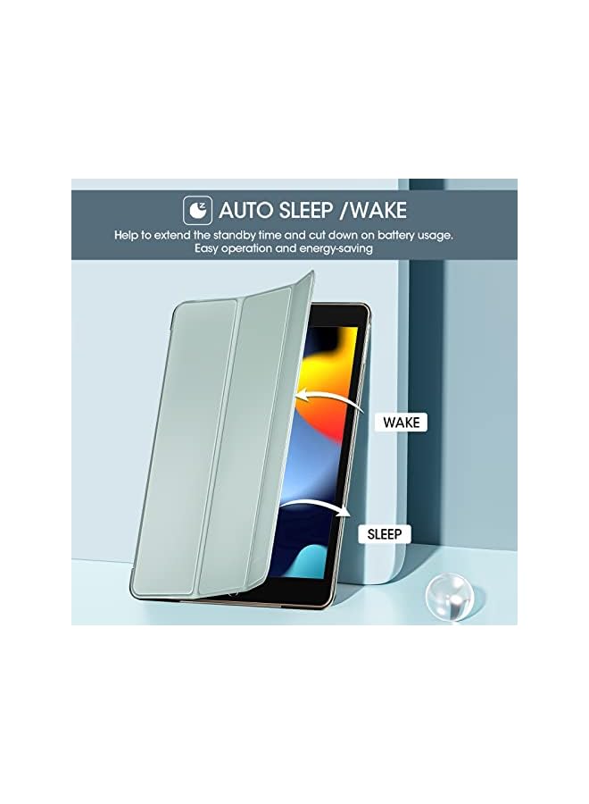 Procases Ipad 10.2 Case 9Th Gen 2021/ Ipad 8Th Gen 2020/ 7Th Gen 2019, Slim Stand Hard Back Shell Protective Smart Cover Case For 10.2 Inch Ipad 9/8/7 -Lightgrey - Image 3