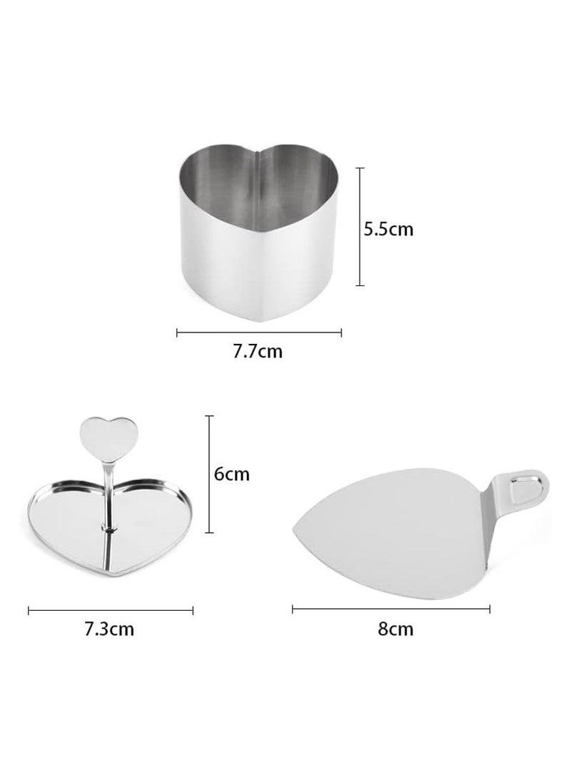 general Stainless steel seamless mousse rings small cake molds rice ball molds cold dish molds round push sheets press baking molds - Image 2