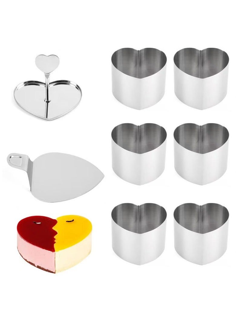 general Stainless steel seamless mousse rings small cake molds rice ball molds cold dish molds round push sheets press baking molds - Image 1