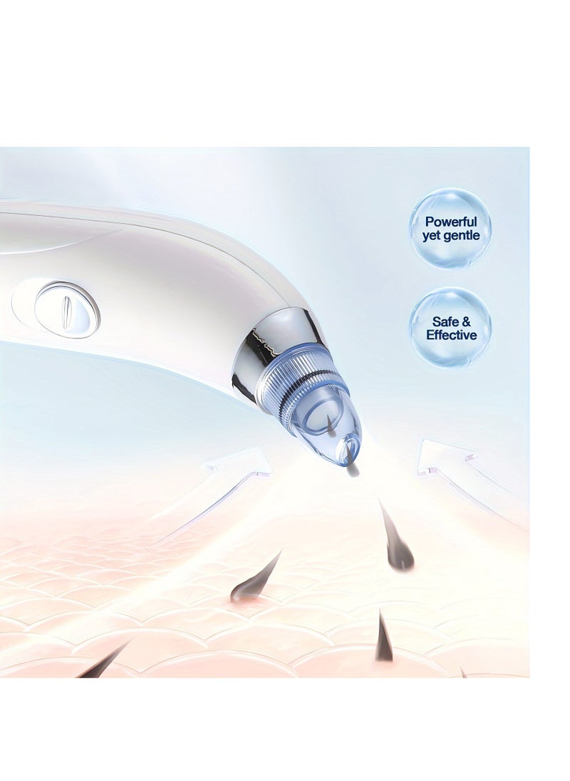 Blackhead Vacuum Remover, Powerful Portable Facial Pore Cleaner With 4 Probes, Remove Blackhead In Gentle And Safe Way