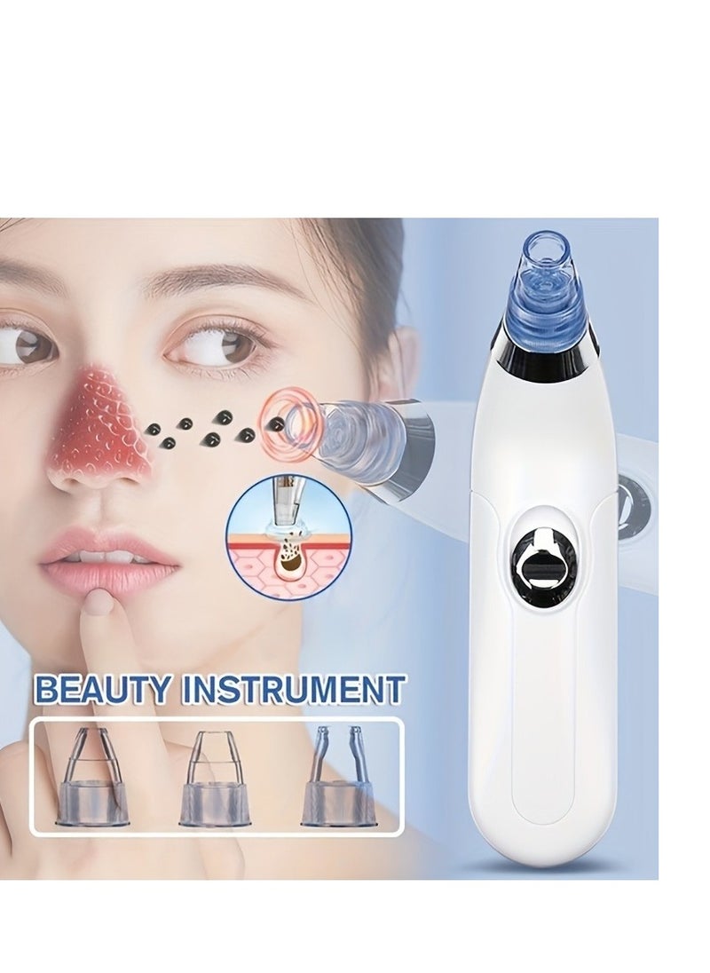 Blackhead Vacuum Remover, Powerful Portable Facial Pore Cleaner With 4 Probes, Remove Blackhead In Gentle And Safe Way