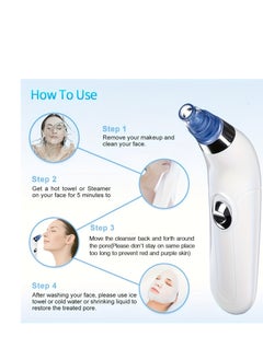 Generic Blackhead Vacuum Remover, Powerful Portable Facial Pore Cleaner With 4 Probes, Remove Blackhead In Gentle And Safe Way  - Image 4
