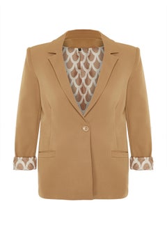 Dark Beige Regular Lining Detailed Woven Blazer Jacket TWOAW20CE0316 - pzsku/Z3CEDBA5C5BD71E46BA1FZ/45/_/1739718348/74c33f74-91ae-4f5d-b773-f0f853146d85