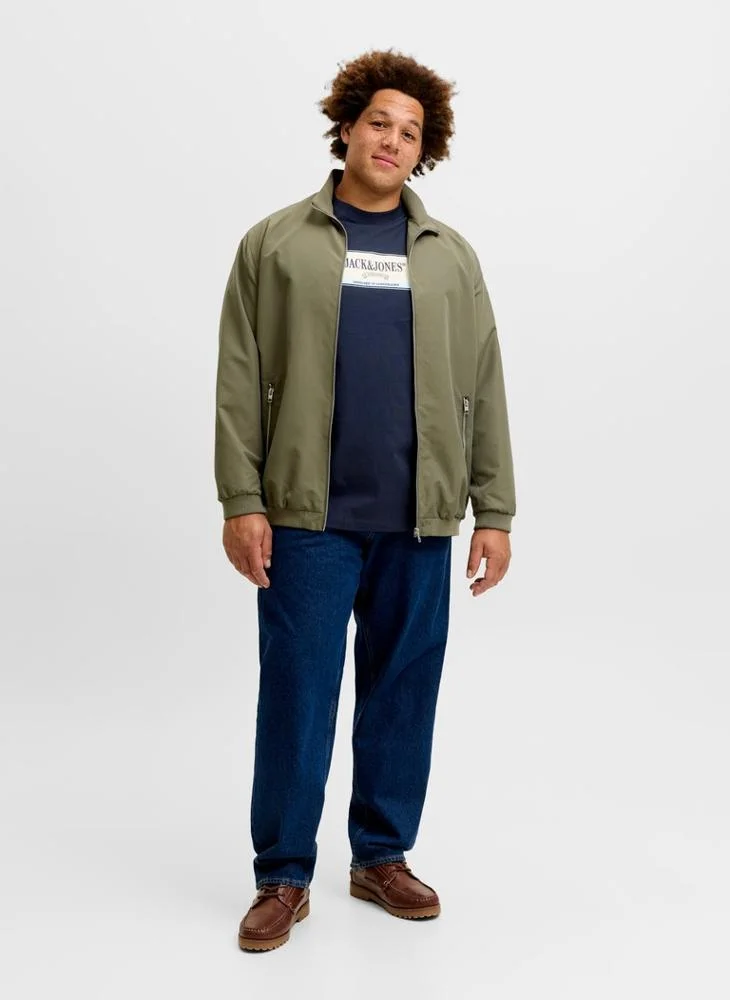 JACK & JONES Sky Captain Plus Size Graphic Crew Neck T-Shirt for Men | Best Price UAE
