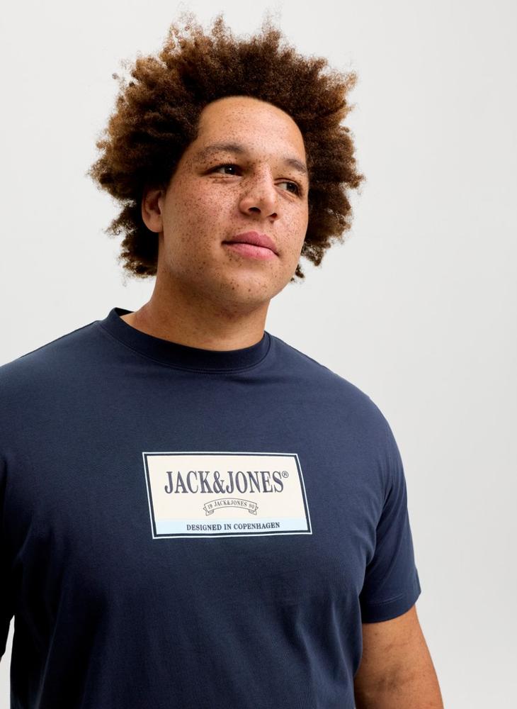 JACK & JONES Plus Size Graphic Crew Neck T-Shirt - Image 3