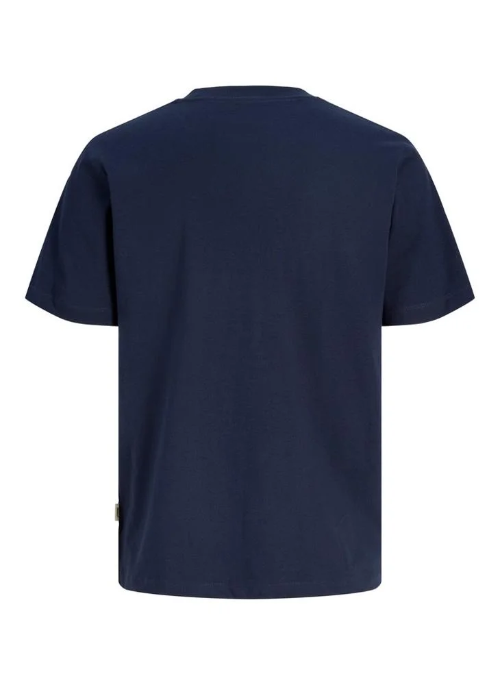 JACK & JONES Sky Captain Plus Size Graphic Crew Neck T-Shirt for Men | Best Price UAE