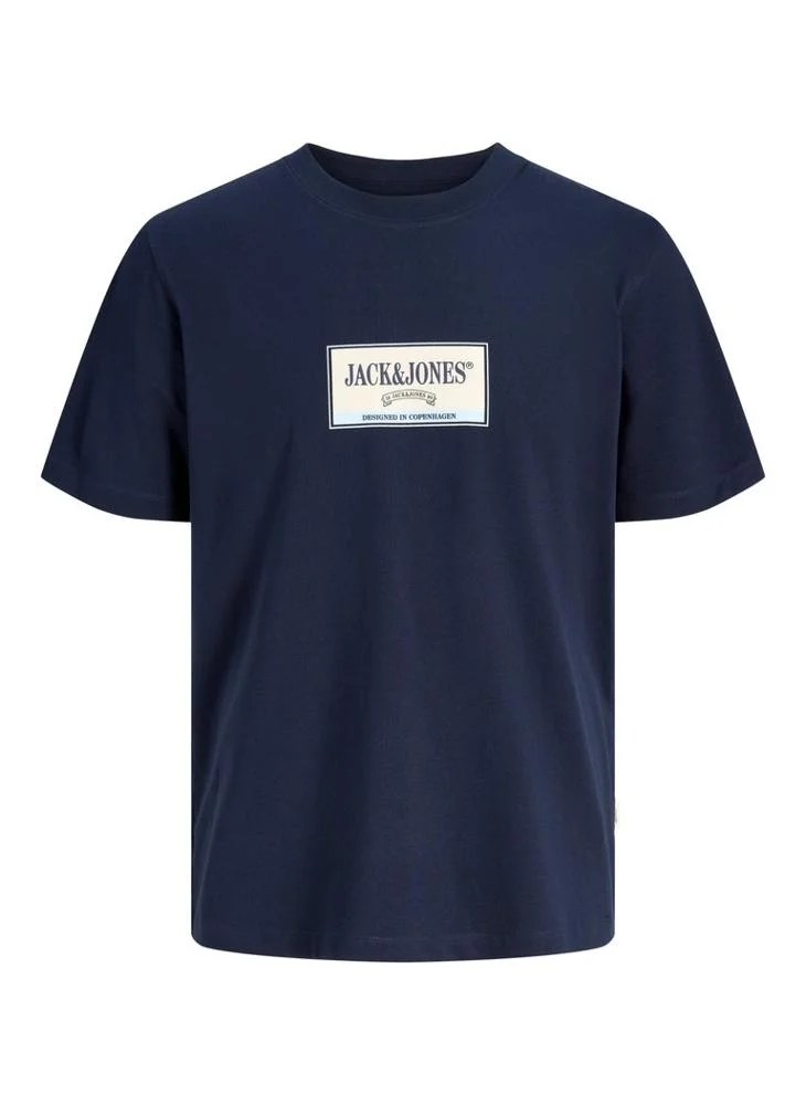 JACK & JONES Sky Captain Plus Size Graphic Crew Neck T-Shirt for Men | Best Price UAE