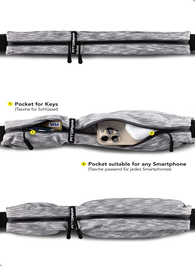 Fitgriff Running Belt for Mobile Phone - Waist Bag, White, 62-90 cm Waist - Image 2