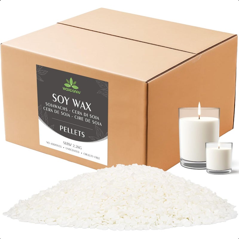 Waxcanpy Soy Wax Waxcanpy Natural Candle Wax Organic Soy Wax for Candle Making from Farm No Additives Harmless and Pure 5lb - Image 2