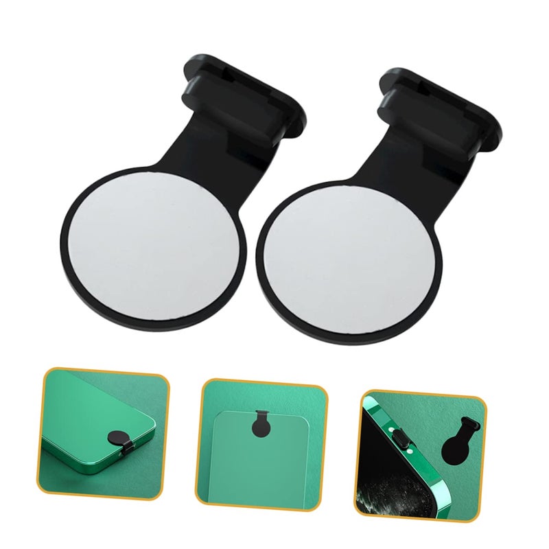 2 Pack Charging Port Dust Plug Protective Cover Black - Image 4