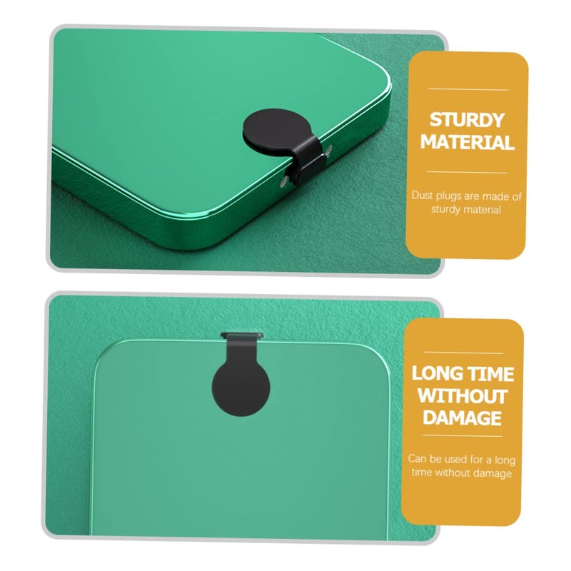 2 Pack Charging Port Dust Plug Protective Cover Black - Image 5