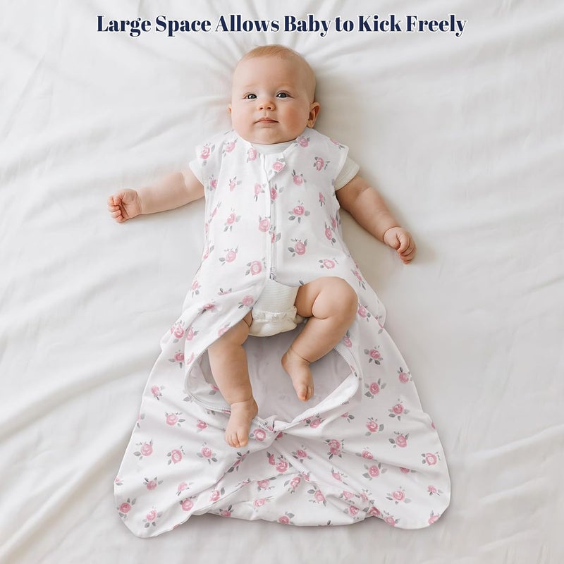 PHF أكياس نوم للأطفال من PHF 70% رايون مستخرج من الخيزران و30% قطن، مناسبة للأطفال من 12-18 شهر، حقيبة نوم للأطفال بسحاب مزدوج، عبوة من 2، 0.5 TOG بطانية قابلة للارتداء ناعمة وقابلة للتنفس للأولاد بحجم كبير، ديناصور - Image 3