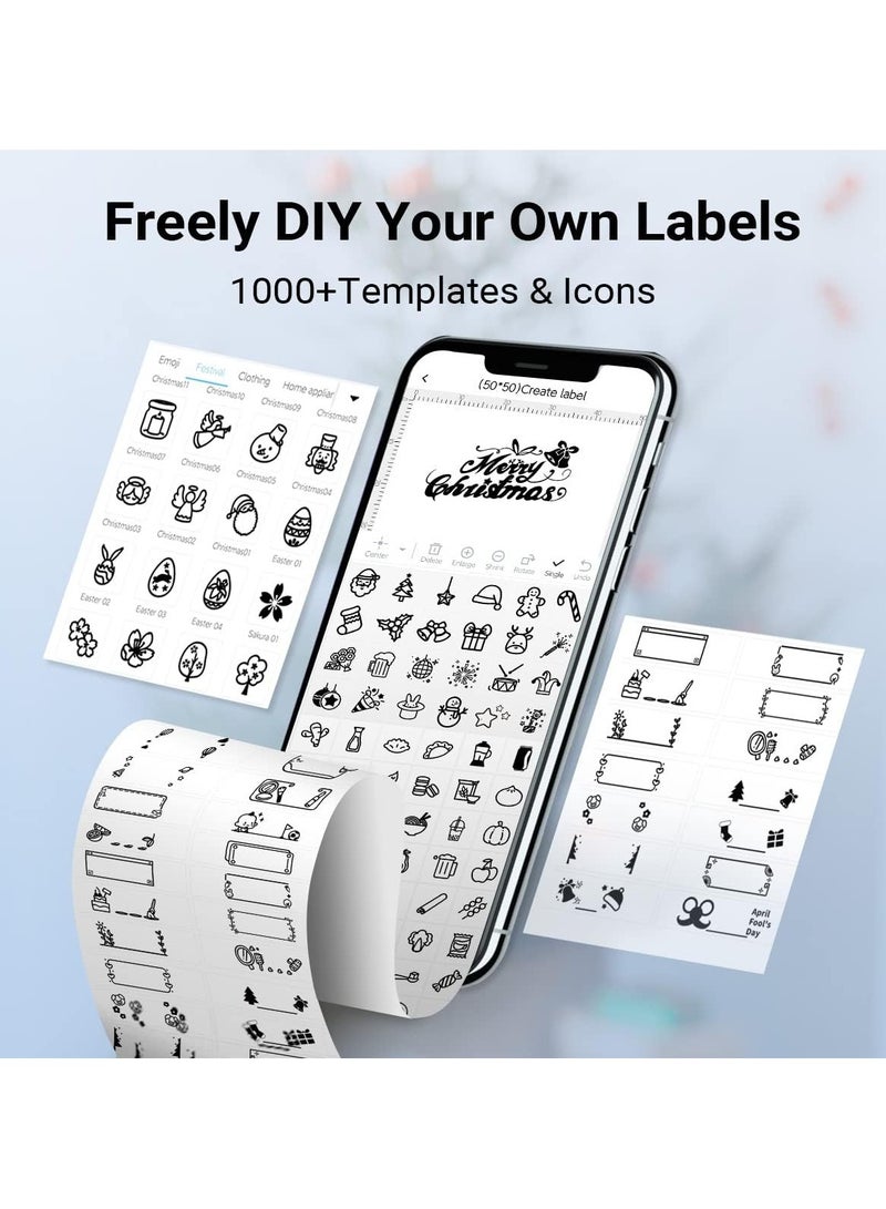 Phomemo Label Maker- M221 Address Label Printer 3’’ Portable Bluetooth Label Maker Machine - Image 2