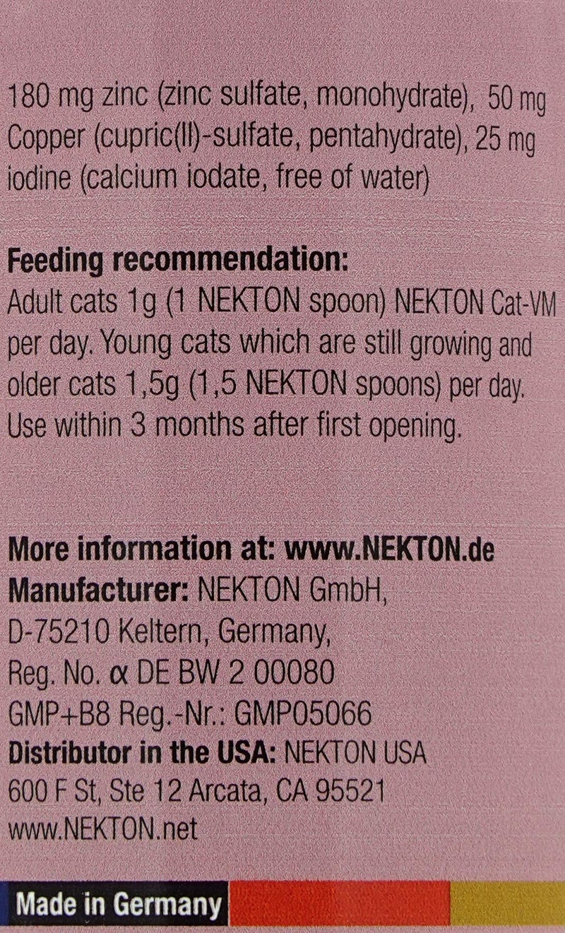 Nekton Cat-VM Feline Vitamin, Mineral and Trace Element Supplement for Daily Maintenance, 35gm - Image 4