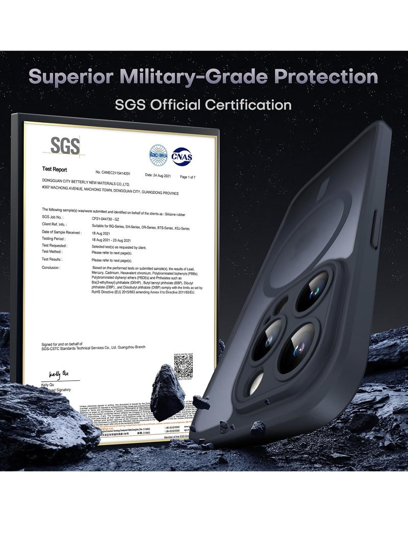 ELTRAZONE 3 in 1 Magnetic for iPhone 15 Pro Max Case, Upgraded [Full Camera Protection], [Compatible with MagSafe] [15FT Drop Protection] Shockproof Translucent 15 ProMax Bumper 6.7, Black - Image 4