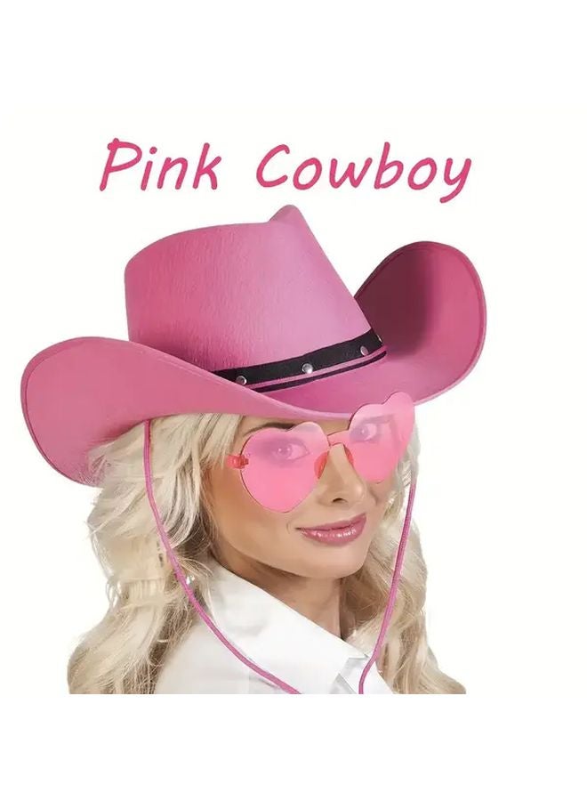 18 قطعة من النظارات الوردية القلبية بدون إطار لديكور حفلات وكبائن التصوير - Image 5