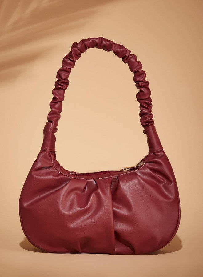 Fargo Vegan Leather Women Sling Bag | Maroon Color - Image 3