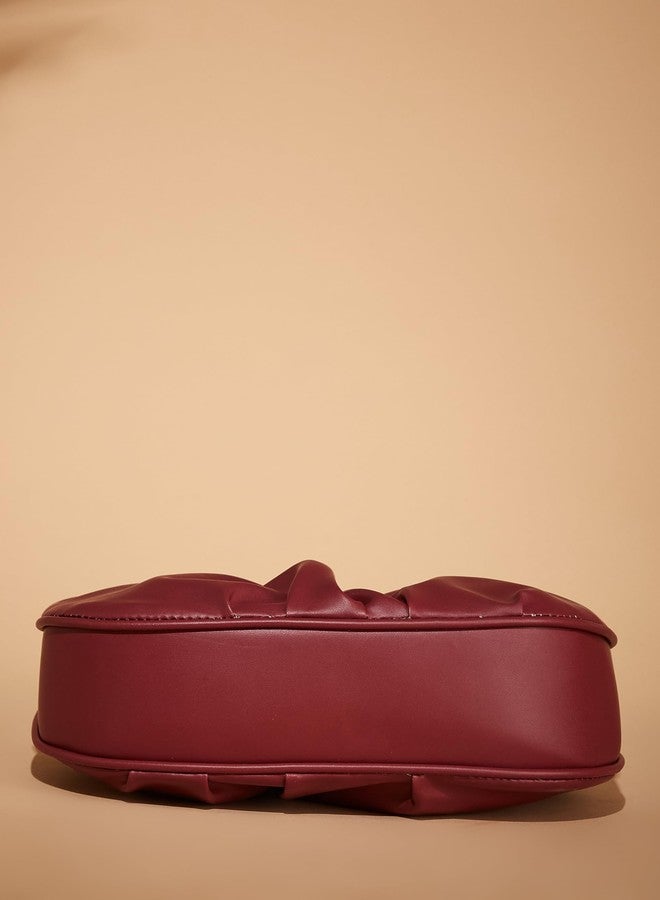 Fargo Vegan Leather Women Sling Bag | Maroon Color - Image 5