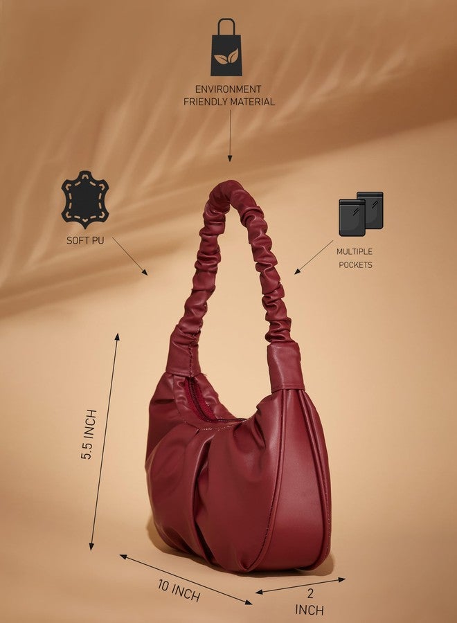 Fargo Vegan Leather Women Sling Bag | Maroon Color - Image 4
