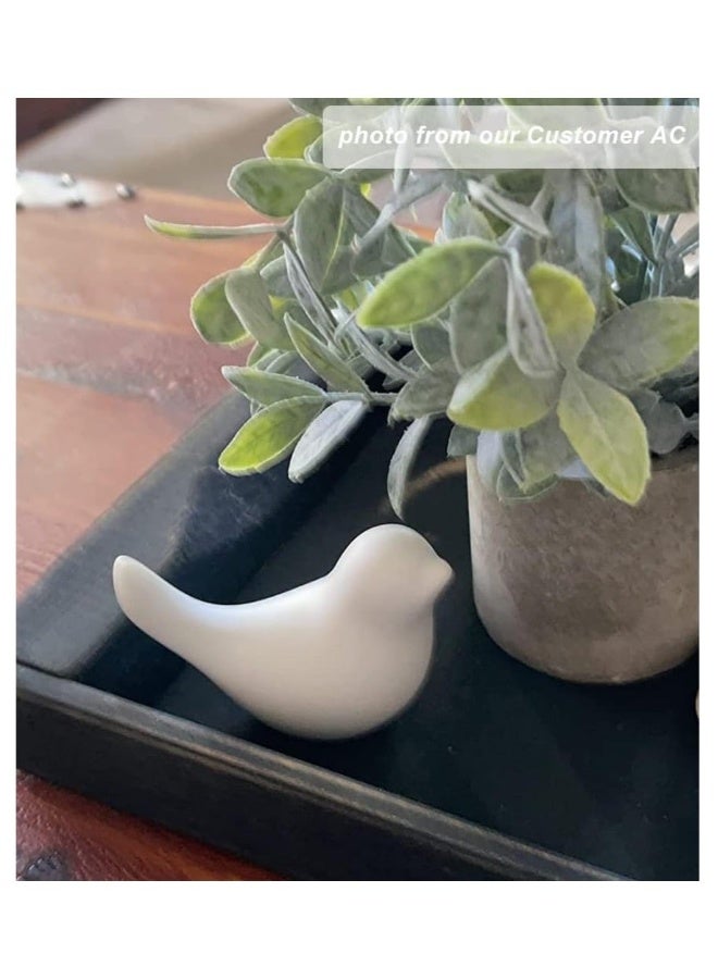 Bird Statue Decor 2 Pack Ceramic Small Animal Figurines Accent Home Decor Sculpture Ornaments for Living Room - Image 5