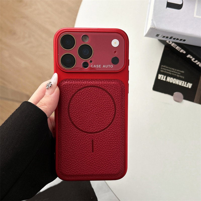 MagSafe iPhone 16 Drop Protection PC Case for 16 Plus 16 Pro 16 Pro Max and Scratch Resistant in Red for Travel - Image 1