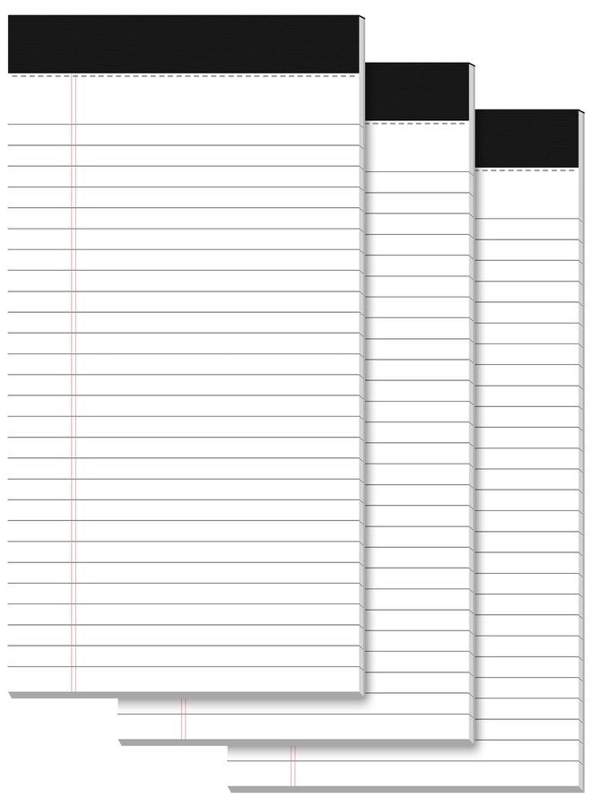 PINJINGPRO 8.5 x 11.75 Legal Pads Wide Ruled Legal Note Pads 3 Pack, 30 Sheets Perforated Double-Sided Printing Paper White Notepads 8.5 x 11.75 Inch for Study Notes, 70 GSM Pads of Paper 30 Lines for Homework - Image 1